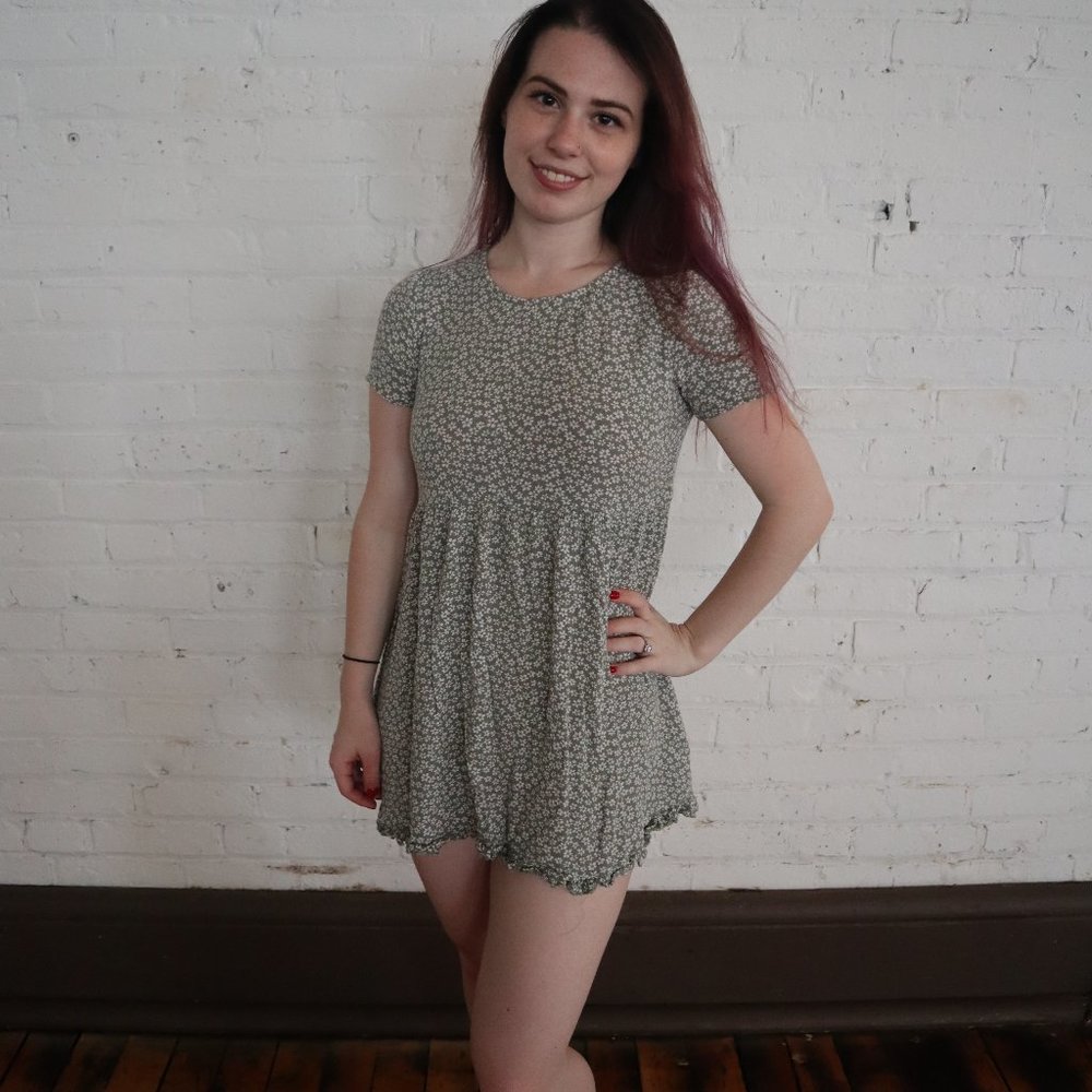 Forever21 Green/White Floral Dress